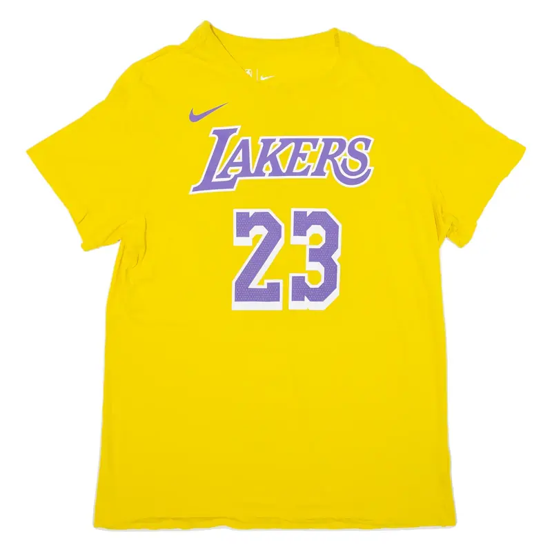 NIKE La Lakers Mens Jersey Yellow USA L