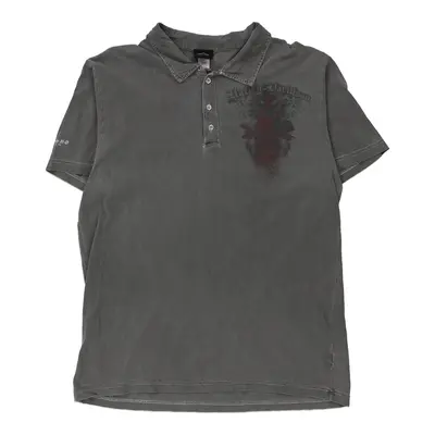Harley Davidson Polo Shirt - XL Grey Cotton