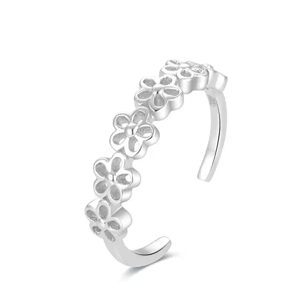 Beneto AGGF483 Silver Flower Leg Ring