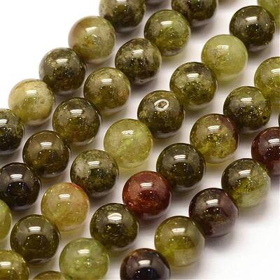 Natural Green Garnet Beads Strands