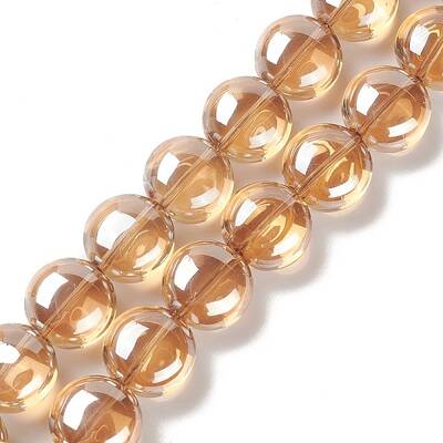 Transparent Electroplate Glass Bead Strands