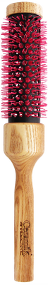 Tek - Ceramic Thermal Brush Ø 1.18 in | Styling & Blow-Drying for Medium-Long Hair, Natural Wood Handle