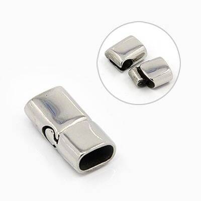 Tarnish Resistant Smooth 304 Stainless Steel Magnetic Clasps with Glue-in Ends