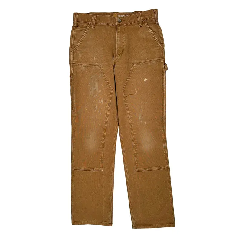 Relaxed Fit Carhartt Double Knee Carpenter Trousers - 30? Waist Brown Cotton
