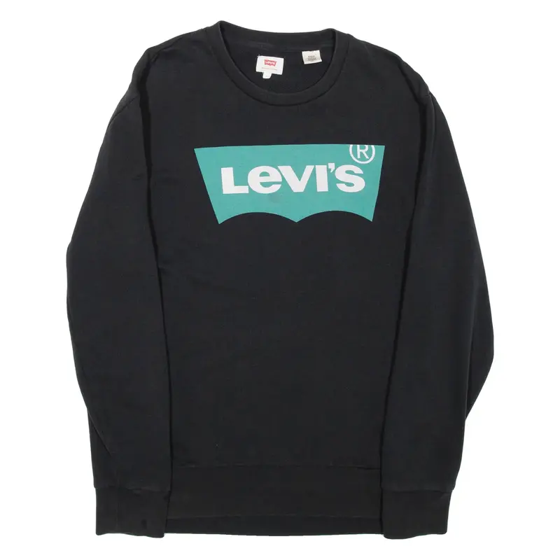 LEVI'S Mens Sweatshirt Black Crew Neck L