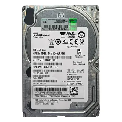 832520-003 HP 1TB 7200RPM SAS 12Gb/s Midline 2.5-inch Hard Drive