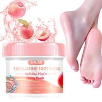 Honey Peach Exfoliating Foot Mask, 1 Box Gentle Foot Peeling Mask, Deep Moisturizing Foot Care Mask, Foot Care Product for Wo...