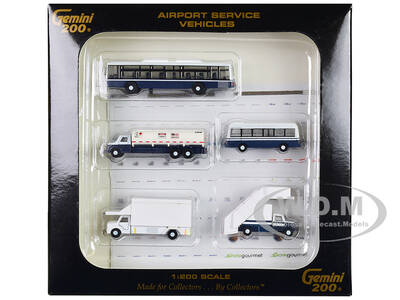 Airport Service Vehicles Set of 5 pieces Gemini 200 Series Diecast Models by GeminiJets