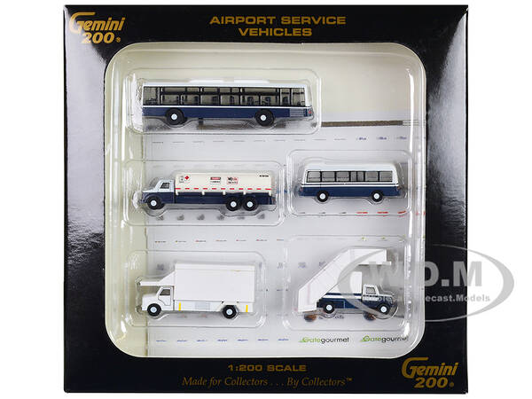 Airport Service Vehicles Set of 5 pieces Gemini 200 Series Diecast Models by GeminiJets