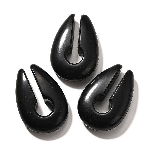 Natural Obsidian Ear Plugs Gauges