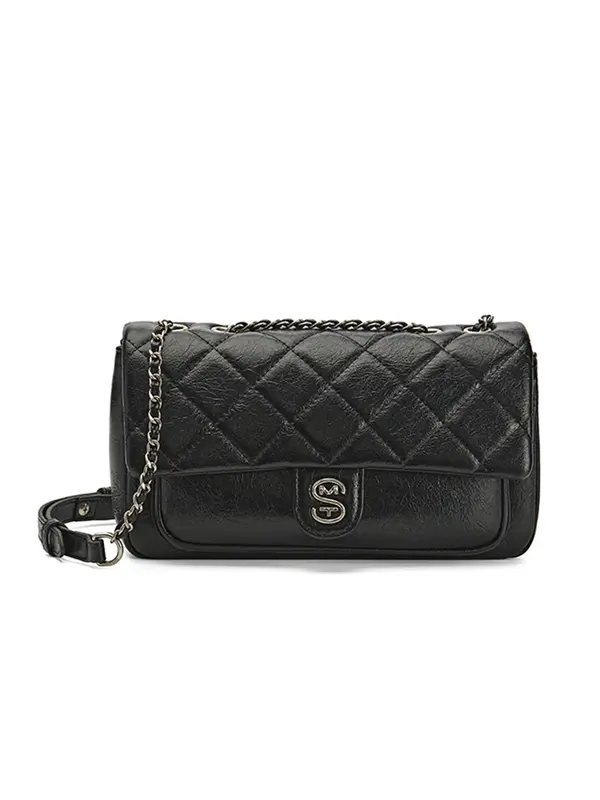 Smting quilted chain flap bag