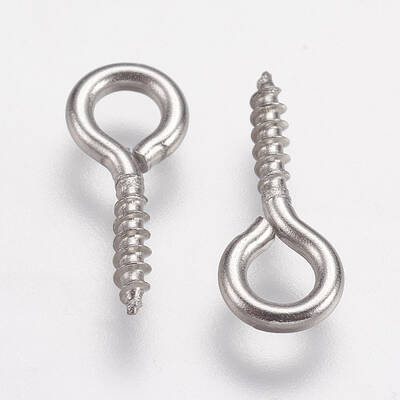 Tarnish Resistant 304 Stainless Steel Screw Eye Pin Peg Bails