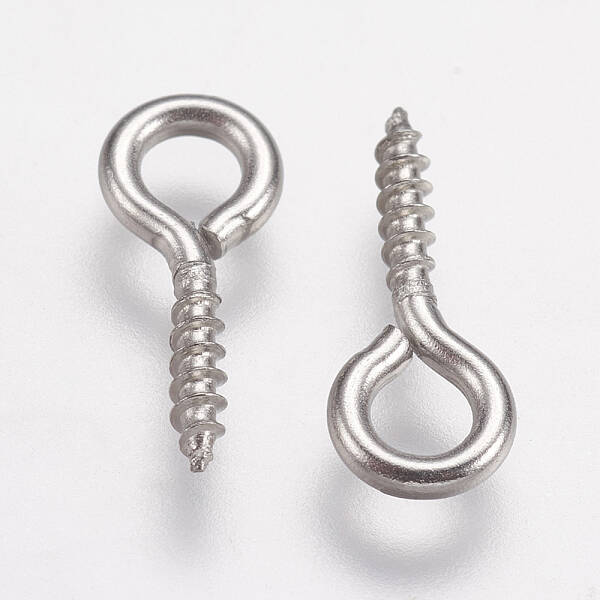 Tarnish Resistant 304 Stainless Steel Screw Eye Pin Peg Bails