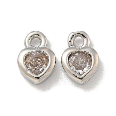 Brass Micro Pave Cubic Zirconia Charms