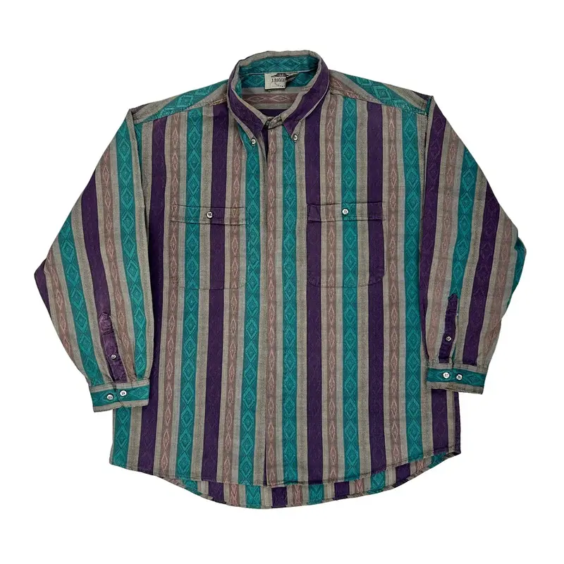 J. Riggings Striped Shirt - XL Multicoloured Cotton