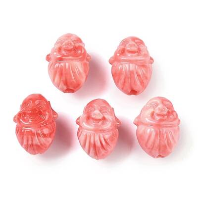 Synthetic Shell Dyed Carved Beads