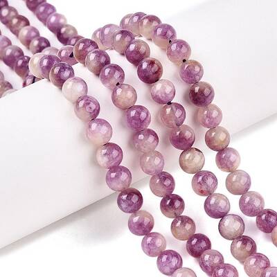 Dyed Natural White Jade Beads Strands