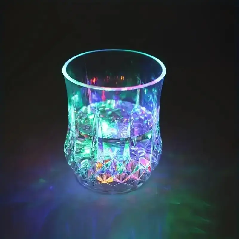 Creative Luminous Glass Cup, Glowing Water Cup, Decorative Drinking Cup For Home Party