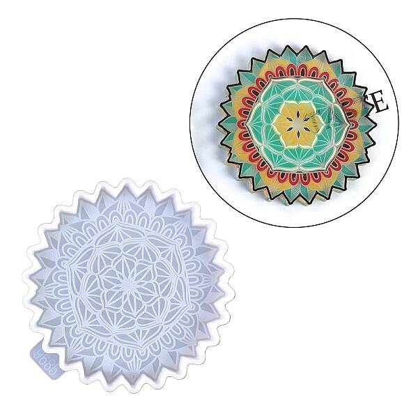 Mandala Flower Cup Mat Silicone Molds