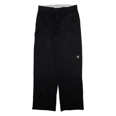 Mens Trousers Black Regular Straight W34 L33