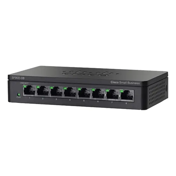 SF90D-08-AS Cisco 90 Series SF90D-08 8 x Ports 10/100Base-T Unmanaged Fast Ethernet Network Switch
