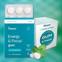 NEW Neuro Energy Caffeine Nootropics for Energy & Focus - Sugar-Free with L-theanine, Caffeine, Vitamin B12 & Vitamin B6 - Wi...
