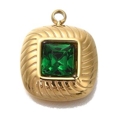 Ion Plating(IP) 304 Stainless Steel Rhinestone Charms