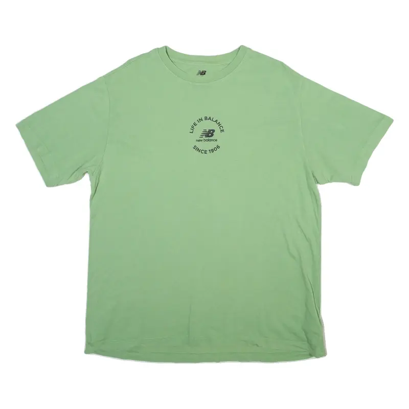 NEW BALANCE Mens T-Shirt Green L
