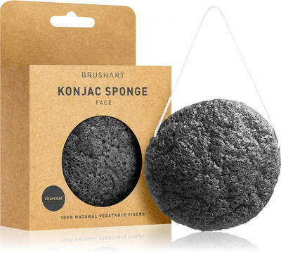 BrushArt Home Salon Gentle Exfoliating Facial Sponge Charcoal 5g
