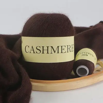 Cashmere Yarn, 2 Counts/set Including 50g Medium Thick Cashmere Thread*1 and 20g Baby Thread*1, Knitting Supplies