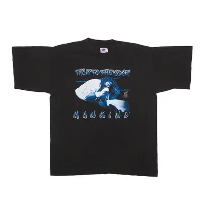 ALSTYLE WWE Mankind Talk To The Sock T-Shirt Black 90s Short Sleeve Boys XL