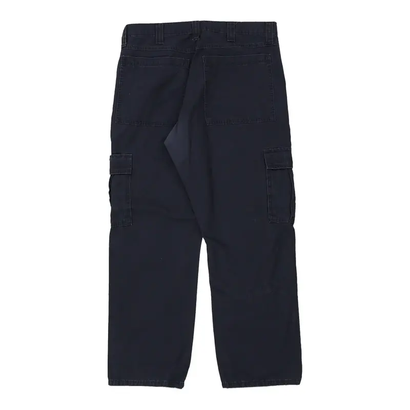 Wrangler Cargo Trousers - 34W 30L Navy Cotton