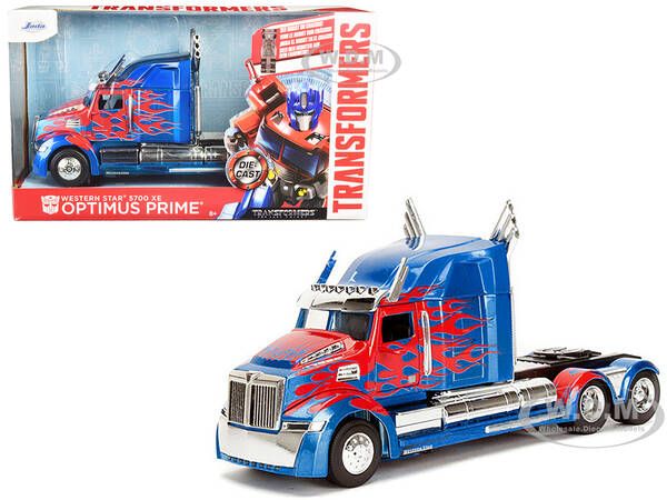 Western Star 5700 XE Phantom Optimus Prime with Robot on Chassis Transformers 5 (2017) Movie Hollywood Rides Series 1/24 Diec...