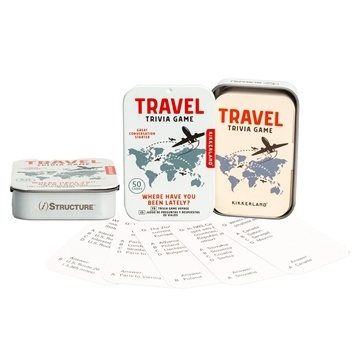 50 Custom Kikkerland Travel Trivia Game - 50 Questions & Tin Case