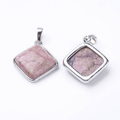 Natural Rhodonite Pendants