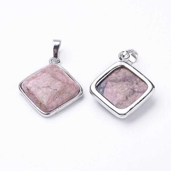 Natural Rhodonite Pendants