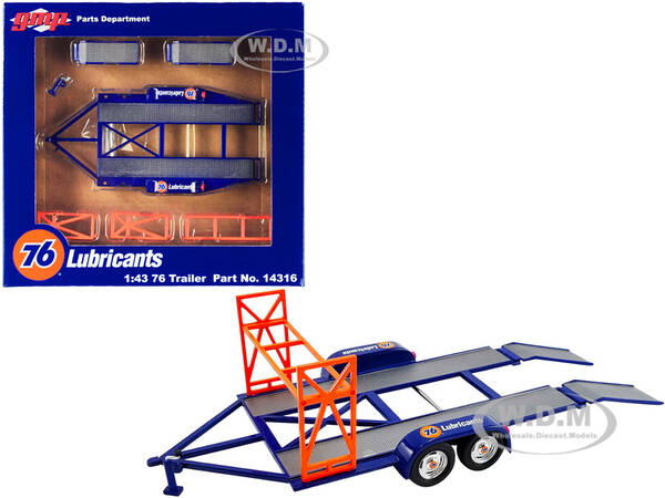 Tandem Car Trailer with Tire Rack Blue \