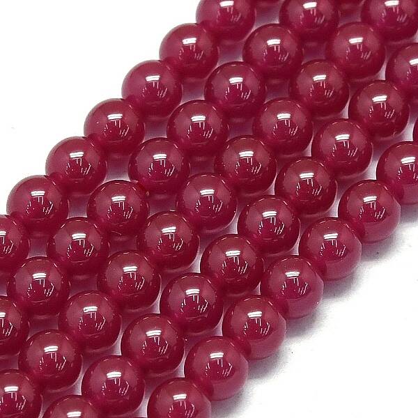 Lab Grown Red Corundum Beads Strands