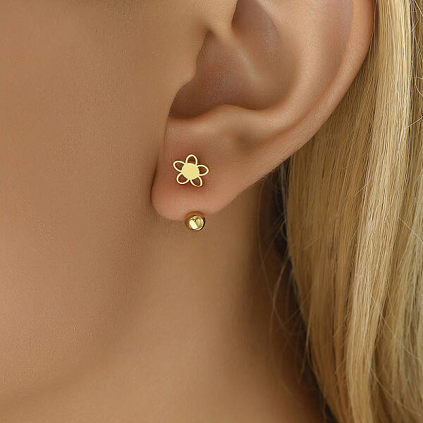 Flower Fashionable Stainless Steel Earlobe Plugs