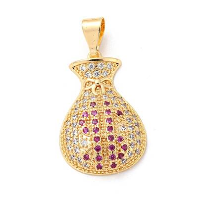 Brass Micro Pave Cubic Zirconia Pendants