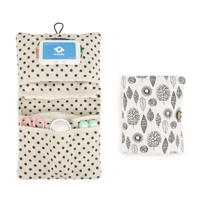 Animals & Plant Pattern Diaper Storage Bag, 1 Count Portable Large Capacity Diaper Organizer with Wipes Holder, Baby Travel E...