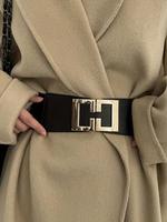 Women's Solid Color Wide Belt, Fashionable Elastic Casual Business Belt for Daily Clothing Decoration, Trendy All-match & Exq...
