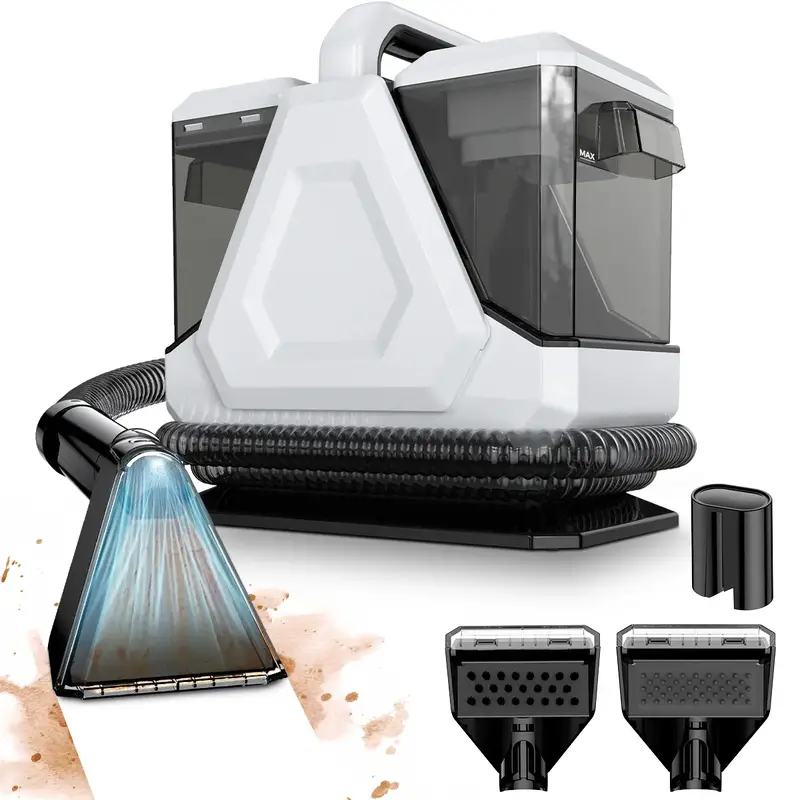 5-Star Rated Fabric Cleaner Machine-Portable Upholstery & Carpet Spot Cleaner – 550W Power, 14KPa Strong Suction | Handheld...