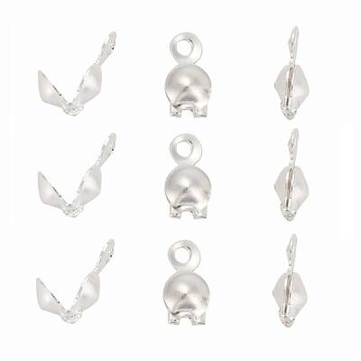 150pcs Silver Color Plated Iron Bead Tips