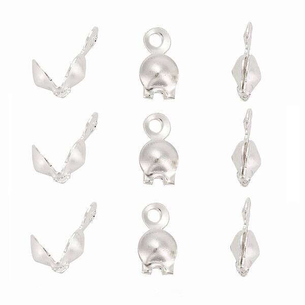 150pcs Silver Color Plated Iron Bead Tips