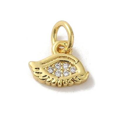 Brass Micro Pave Cubic Zirconia Charms