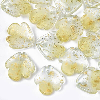 Two Tone Transparent Spray Painted Glass Charms