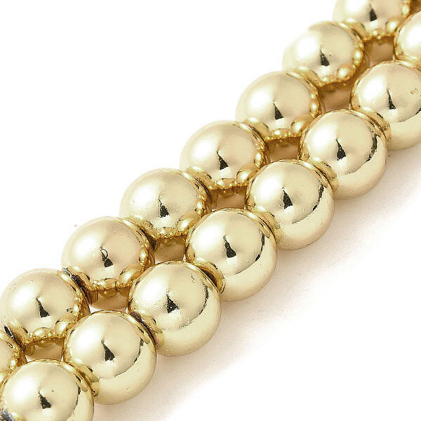 Electroplated Synthetic Magnetic Hematite Beads Strands