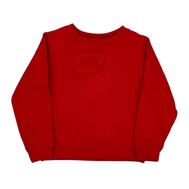 Age 3-4 Nike Sweatshirt - XS Red Cotton Blend