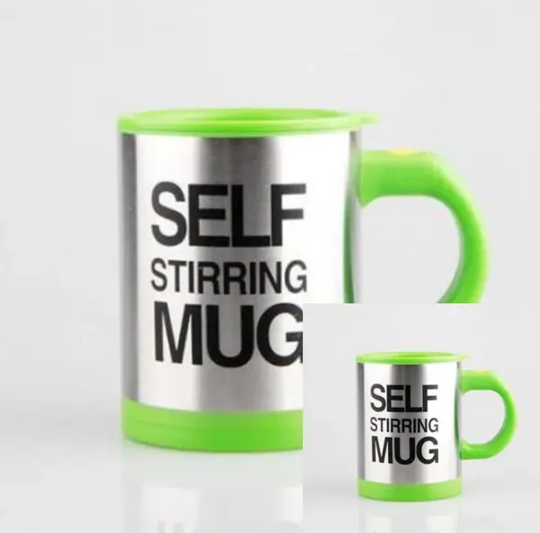Automatic  Self Stirring  Smart Mixer Thermal Cup | Color: 2pcs Green
